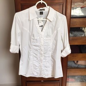 White Rougued Blouse